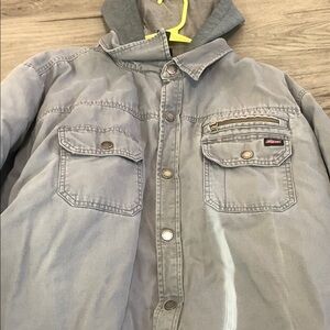 Dickies y2k Gray Hooded Denim Jacket